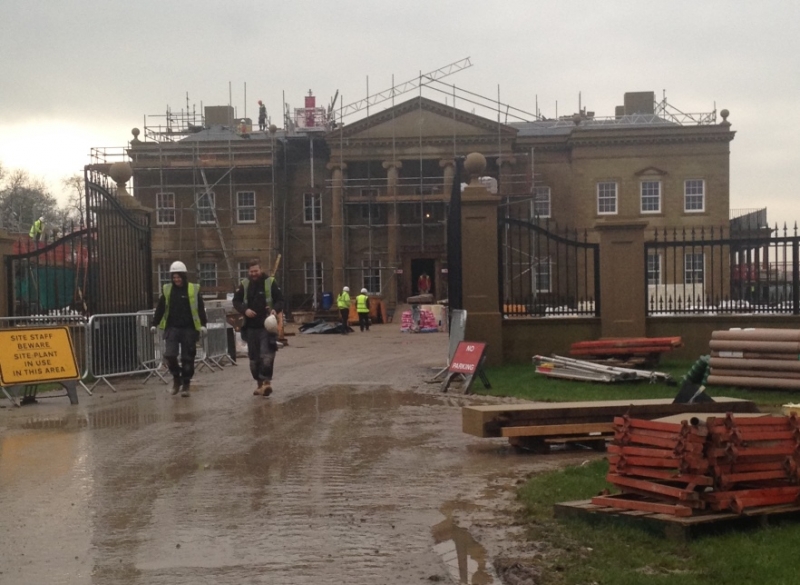 Sawley Hall Refurbishment - Marble Floor Protection